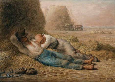 שנת אחר הצהריים, Jean-François Millet, צרפת 1866